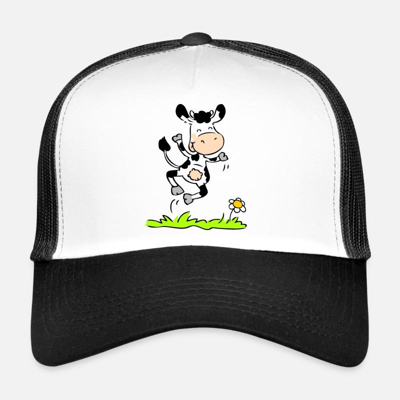 Joyious Cow - Trucker Cap - white/black