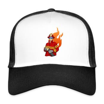 Feuerwehrmann Firefighter - Trucker Cap - Weiß/Schwarz - Vorne