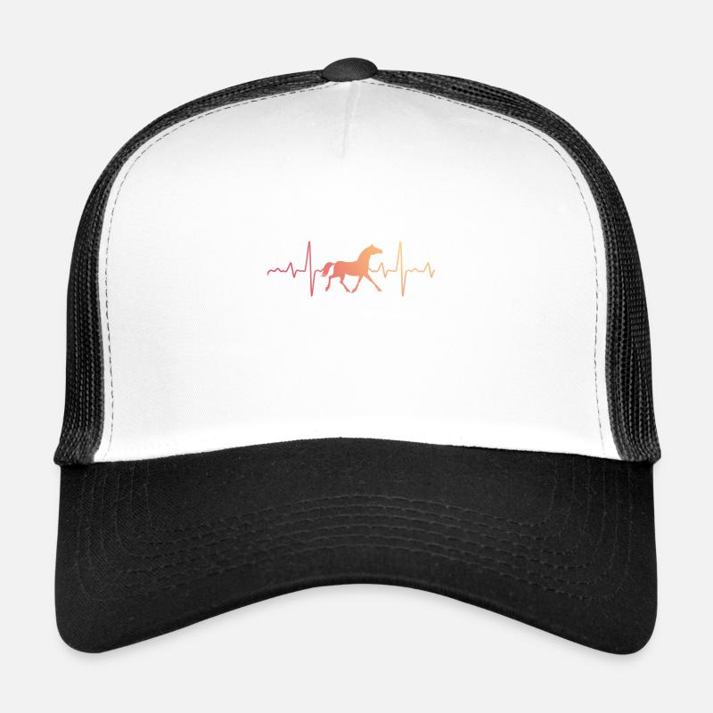 Pferd Herz EKG Herzschlag Trucker Cap