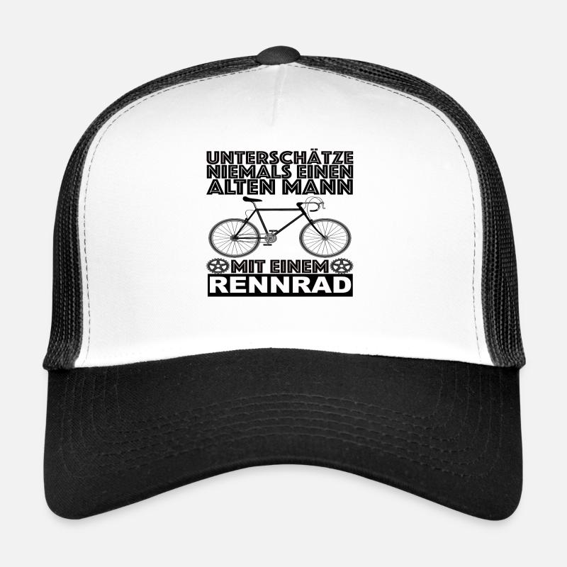Rennrad - Trucker Cap - Weiß/Schwarz
