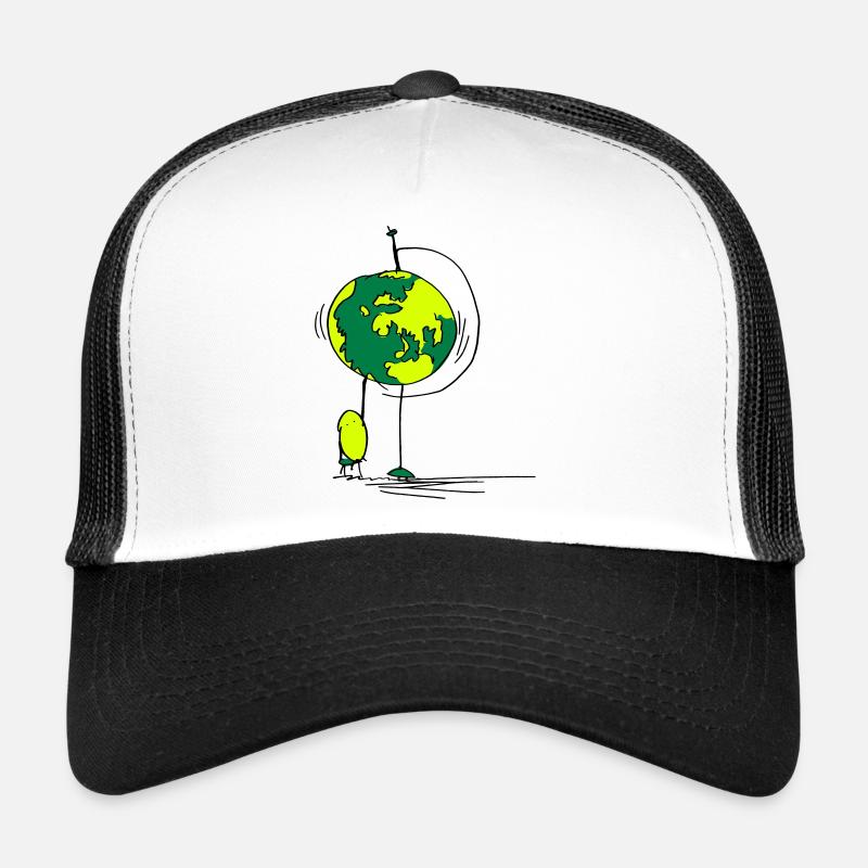 Voyagez avec votre doigt sur le globe Casquette trucker 