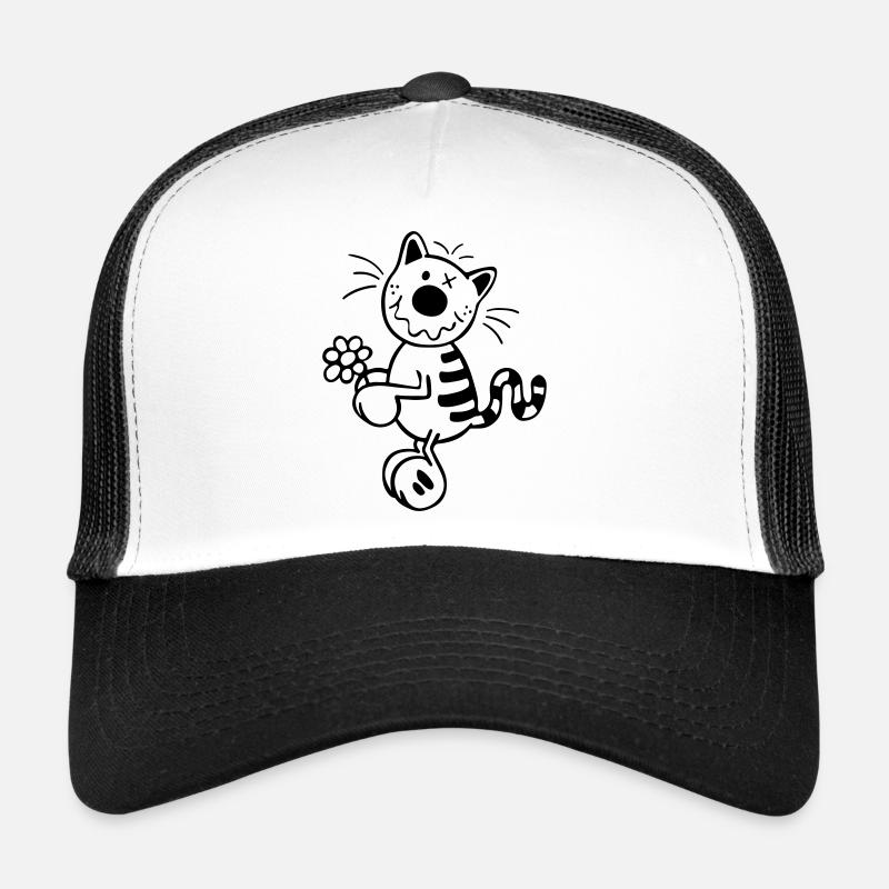 Katze mit Blume Trucker Cap
