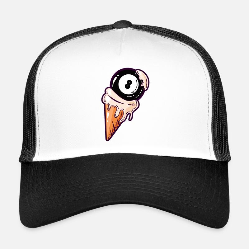 Billard boule glace de billard crème glacée Casquette trucker 