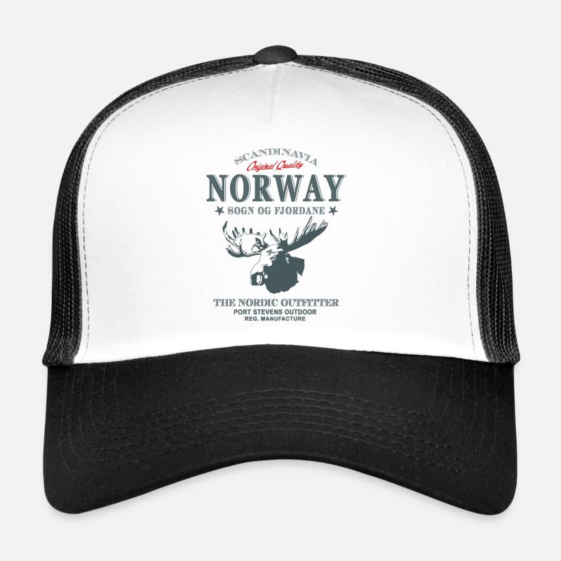 Norway Moose - Trucker Cap - Weiß/Schwarz