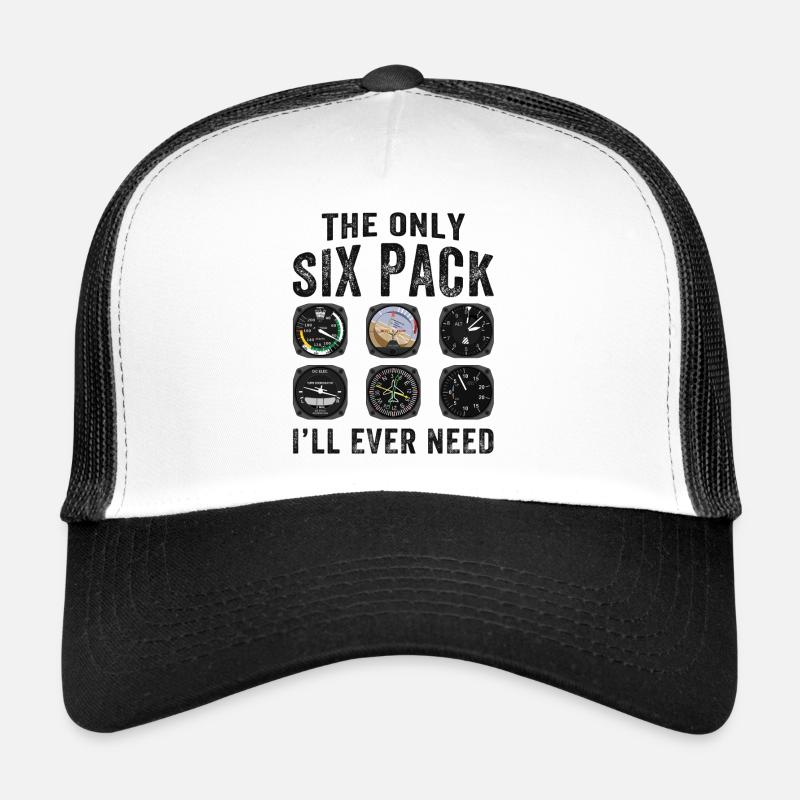 Pilots Six Pack Airplane Instruments Trucker Cap