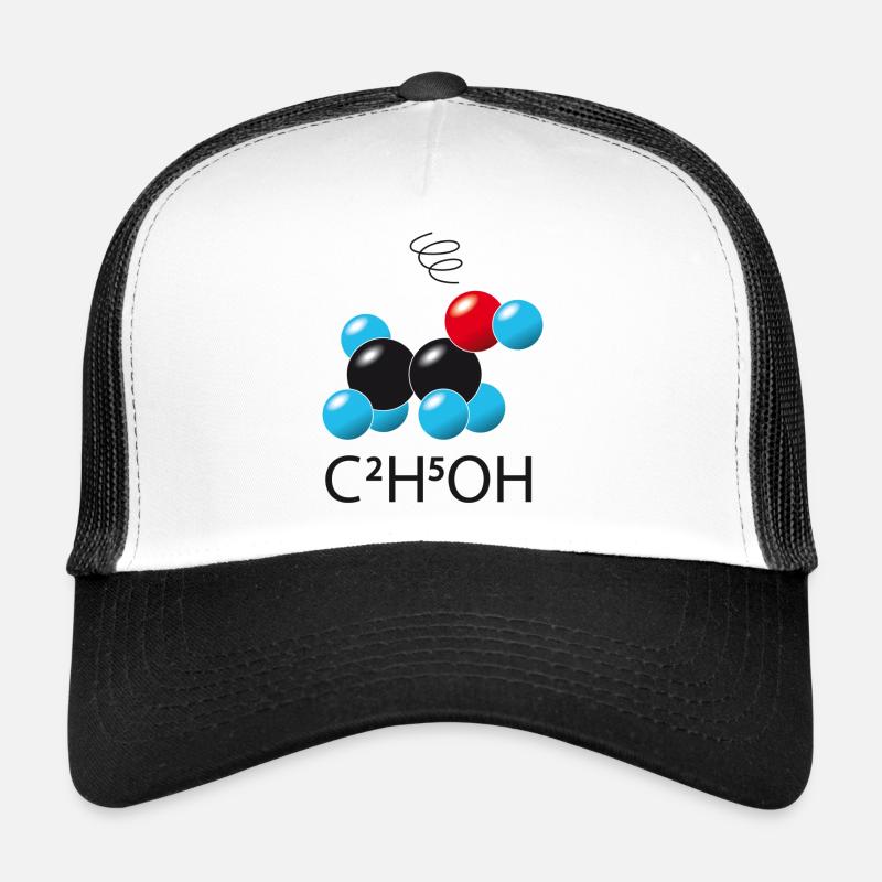 c2h5oh (sur Tshirts clairs) Casquette trucker 