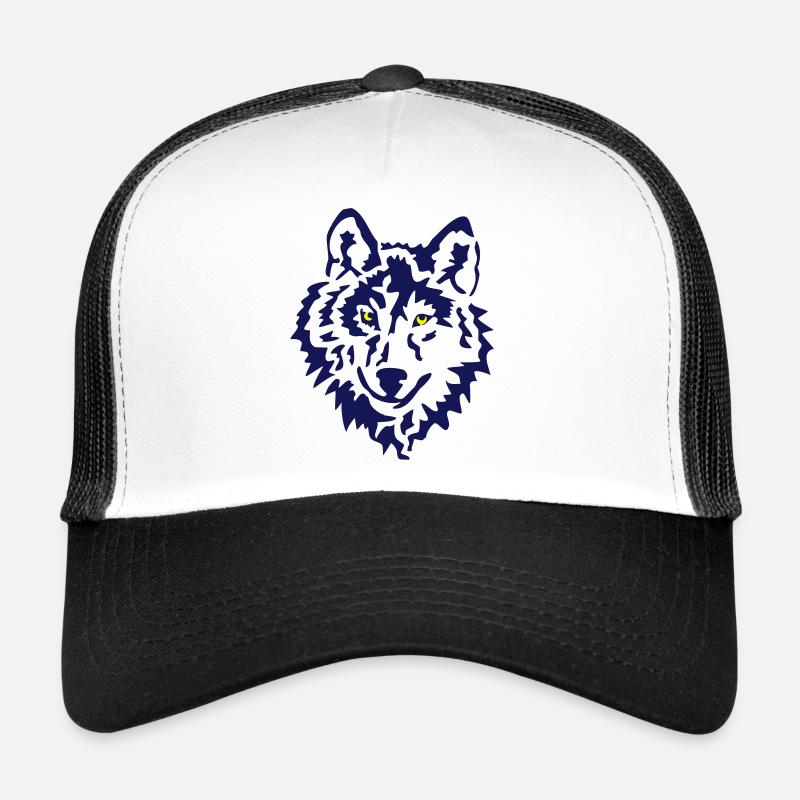 wolf - Trucker Cap - white/black