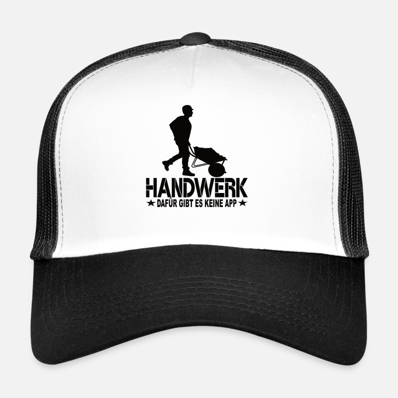 Handwerker - Trucker Cap - Weiß/Schwarz