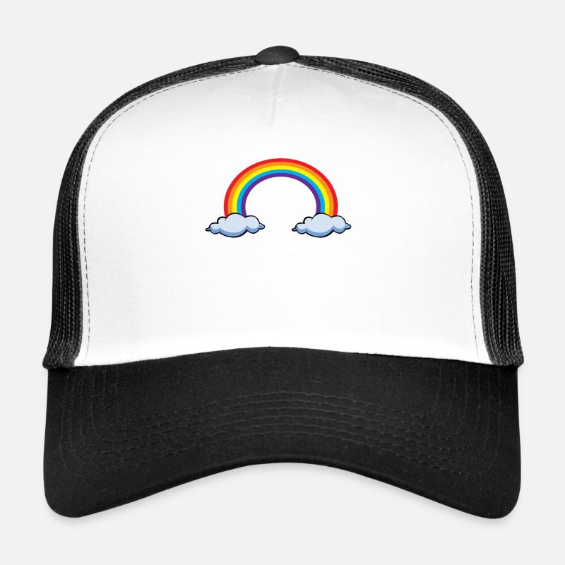 Regenbogen mit Wolken | Rainbow Trucker Cap