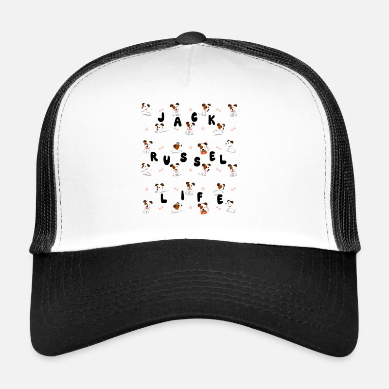 Jack Russel Life - accessory t-shirt gift - Trucker Cap - white/black