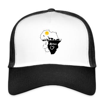 Africa Africa - Trucker Cap - white/black - Front