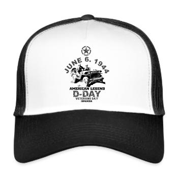 d day american legend Veterans Day - Trucker Cap - white/black - Front