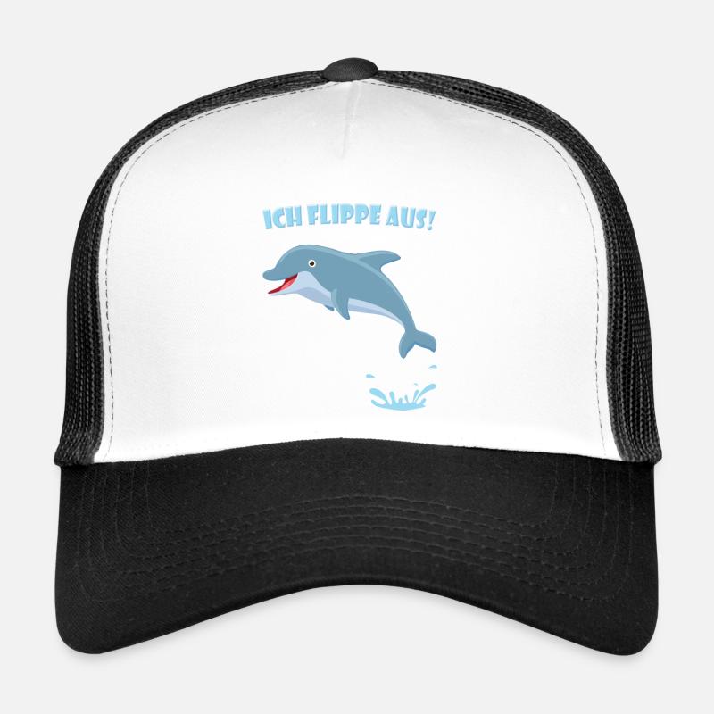 Delfin Spruch - Ich flippe aus (Geschenk) Trucker Cap