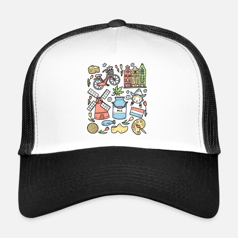 Netherlands Amsterdam Rotterdam Holland Trucker Cap