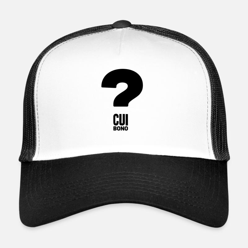 Cui Bono - Trucker Cap - white/black