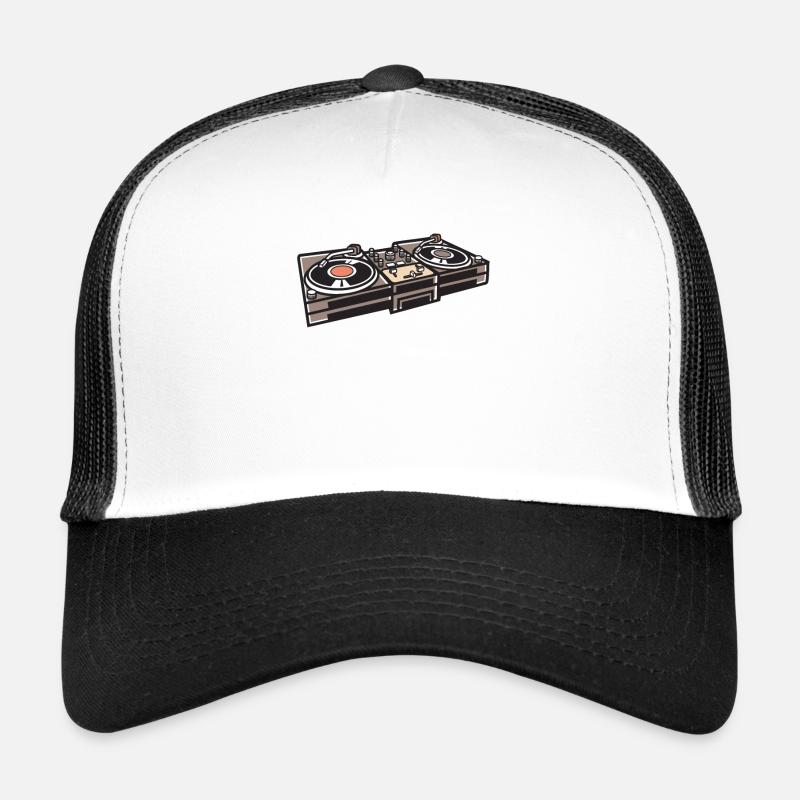 DJ Pult - Trucker Cap - Weiß/Schwarz