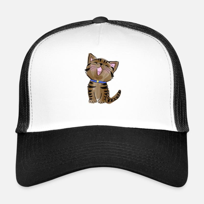 Kätzchen - Trucker Cap - Weiß/Schwarz