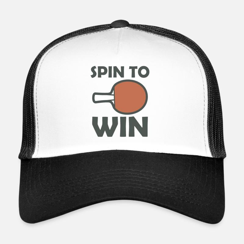 Tischtennisschläger Spin to Win - Trucker Cap - Weiß/Schwarz