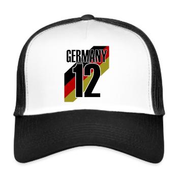 Allemagne wm em fussball - Casquette trucker  - blanc/noir - Devant
