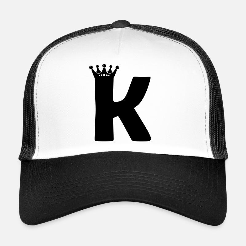 lettre K couronne Casquette trucker 