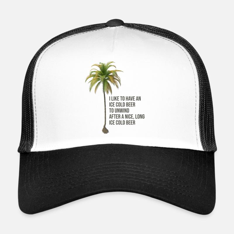 Palm Tree Quote Trucker Cap