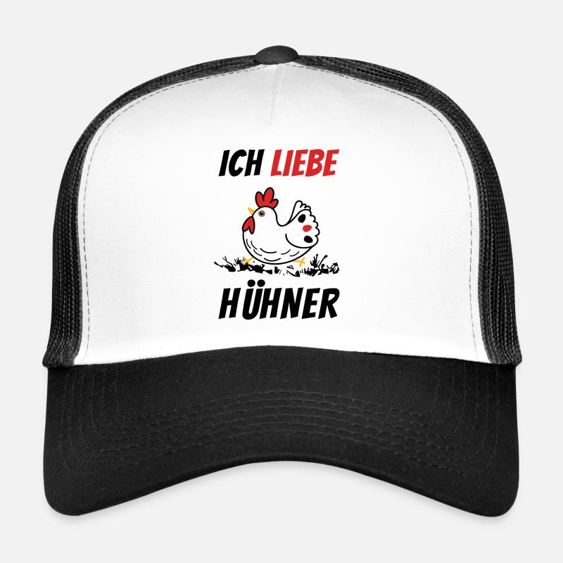Ich liebe Hühner Hühnerzüchter Hühnerstall Trucker Cap