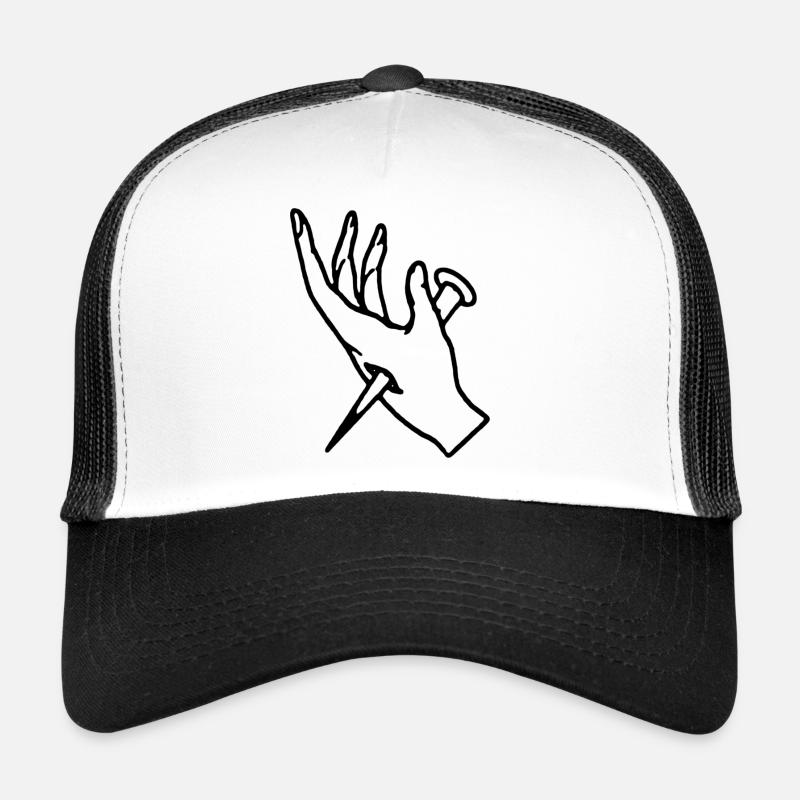 main - Casquette trucker  - blanc/noir