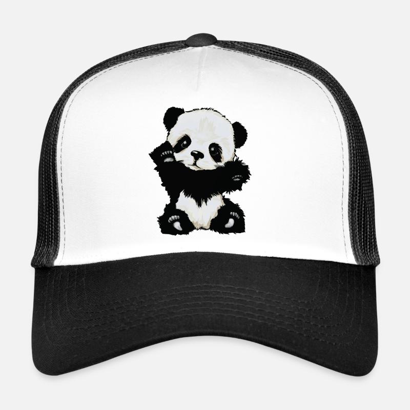 Bébé panda - Casquette trucker  - blanc/noir