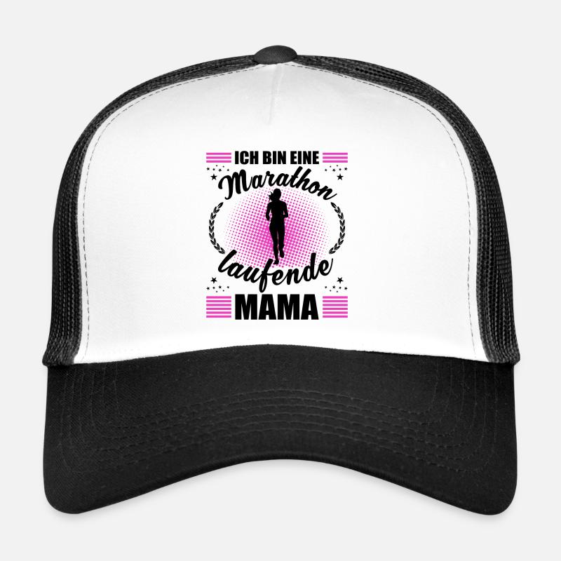 Marathon Mama - Trucker Cap - Weiß/Schwarz