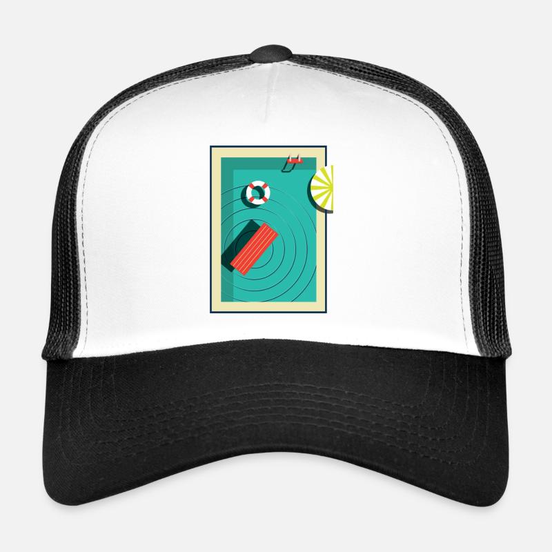 Piscine en été Casquette trucker 