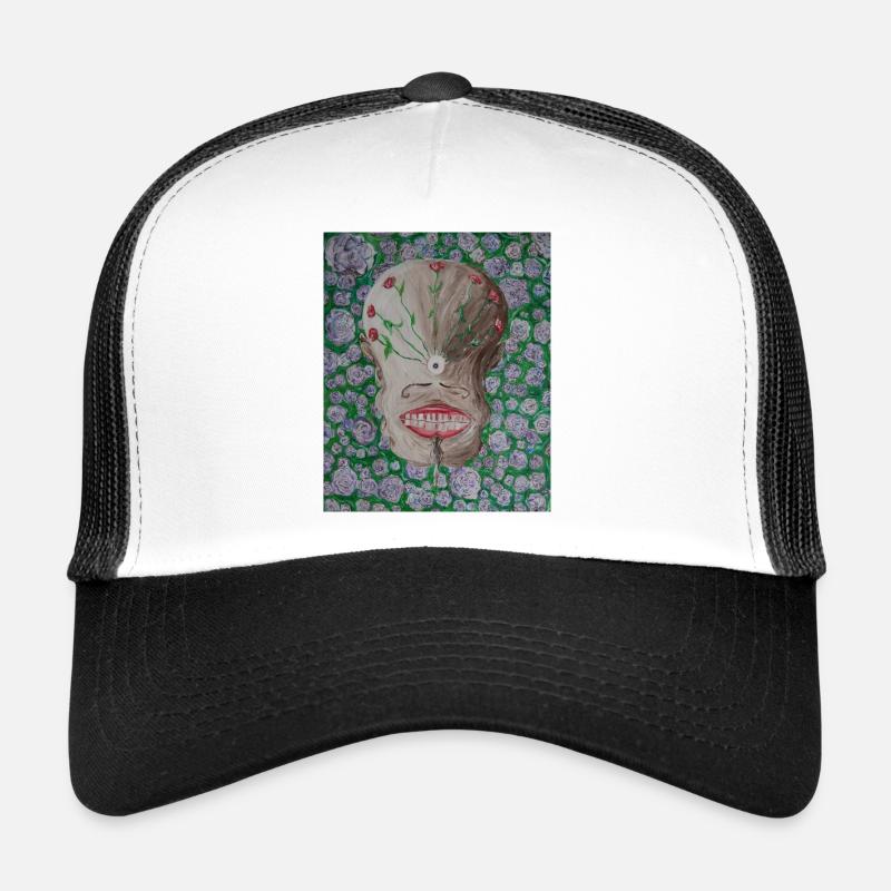 Blumenschmuck - Trucker Cap - Weiß/Schwarz
