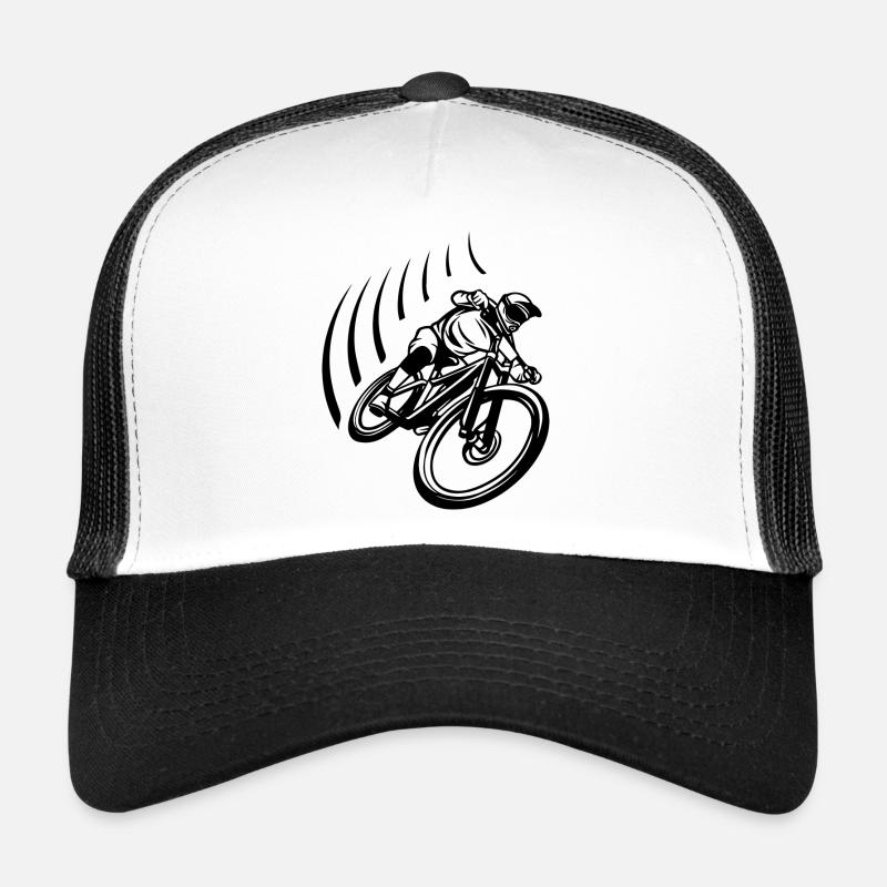 VTT vélo BMX - Casquette trucker - blanc/noir