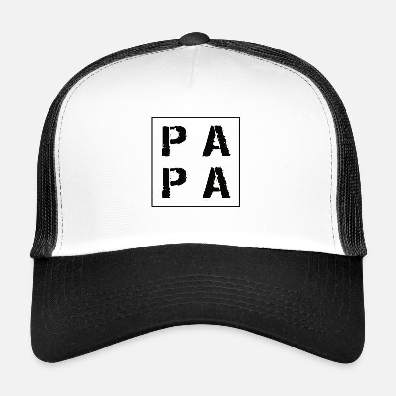 Papa - Trucker Cap - Weiß/Schwarz