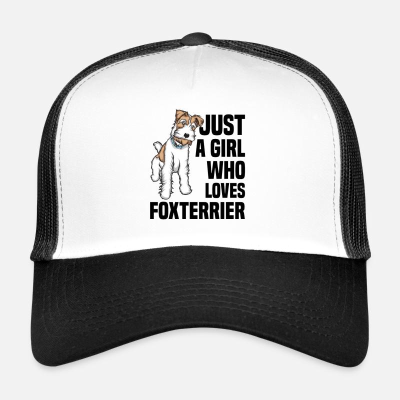 fox terrier - Trucker Cap - white/black