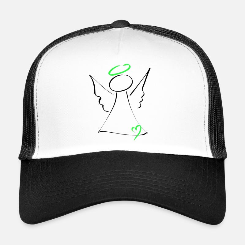 Ange coeur vert-vert Casquette trucker 