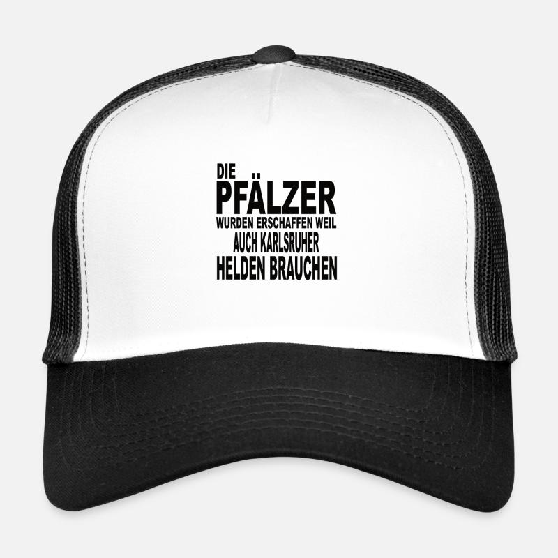 Pfälzer und Karlsruher - Trucker Cap - Weiß/Schwarz