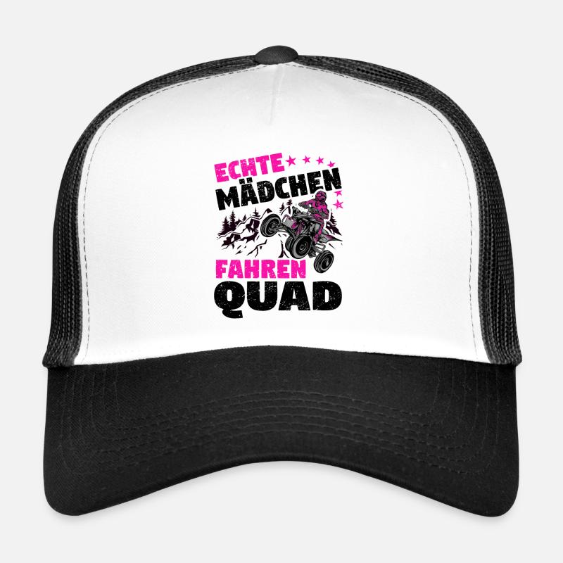 Quad - Trucker Cap - Weiß/Schwarz