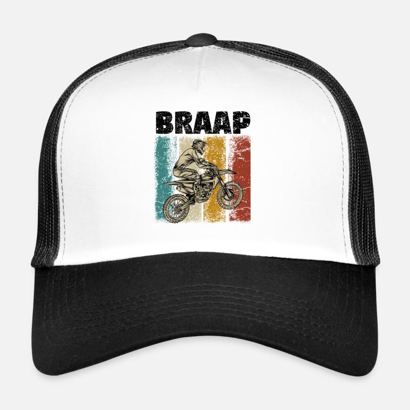 Motocross - Trucker Cap - Weiß/Schwarz