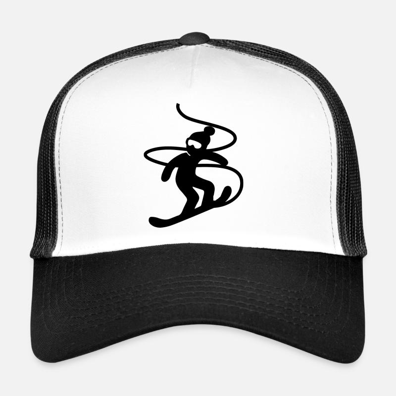 Snowboard Snowboarder - Trucker Cap - Weiß/Schwarz