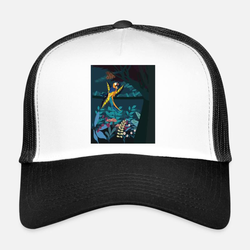 Colorful parrot - Trucker Cap - white/black