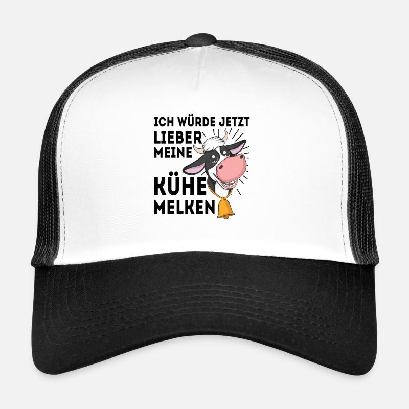 Kuh - Trucker Cap - Weiß/Schwarz