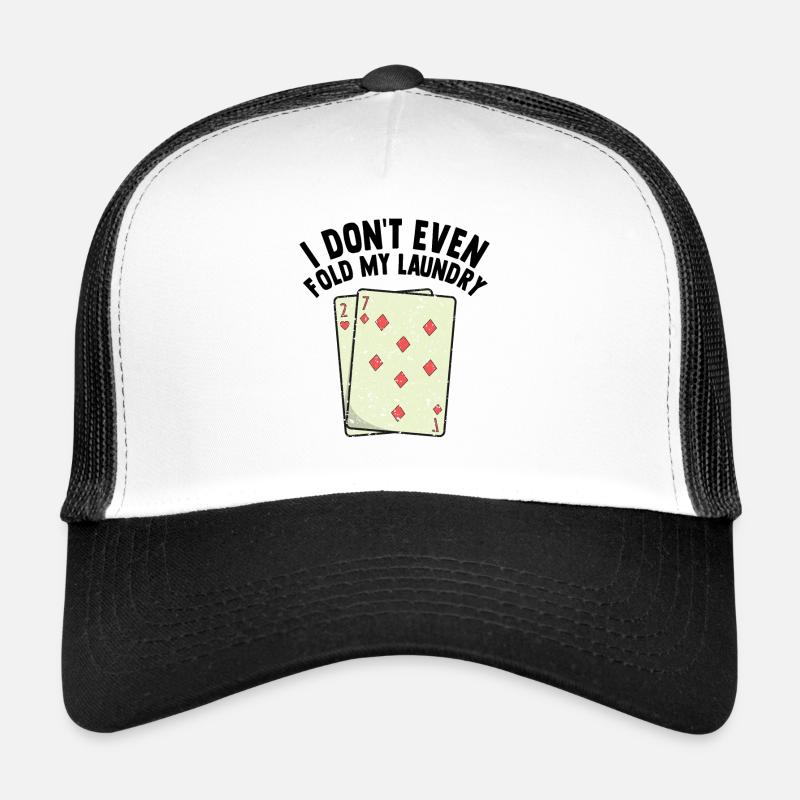 Poker - Trucker Cap - Weiß/Schwarz