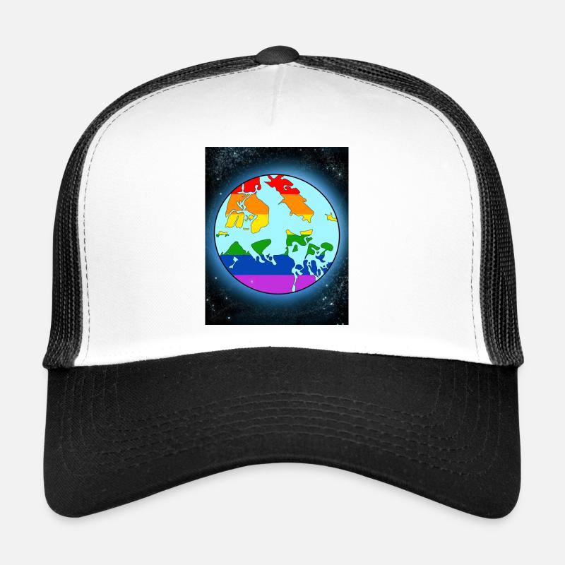 Lgbtq World - Trucker Cap - Weiß/Schwarz