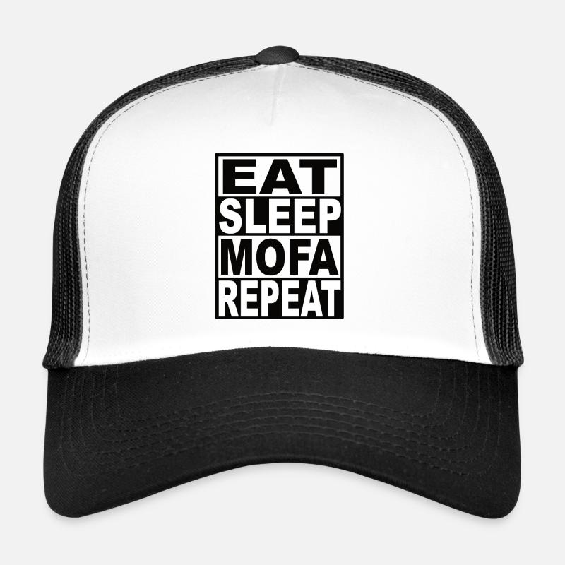 Eat Sleep Moped Repeat Trucker Cap