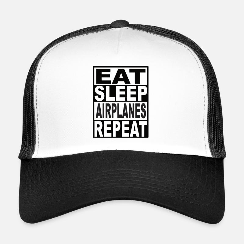 Mangez des avions de sommeil répéter Casquette trucker 