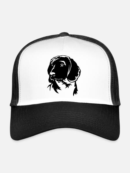 Bavarian Mountain Sweat Dog Head - Trucker Cap - white/black - Front