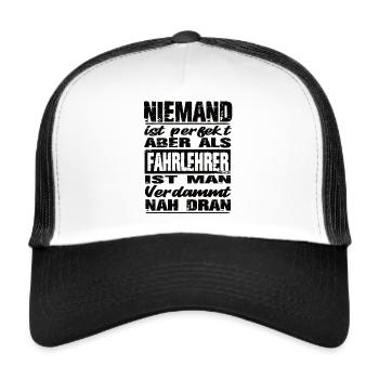 Fahrlehrer - Trucker Cap - Weiß/Schwarz - Vorne