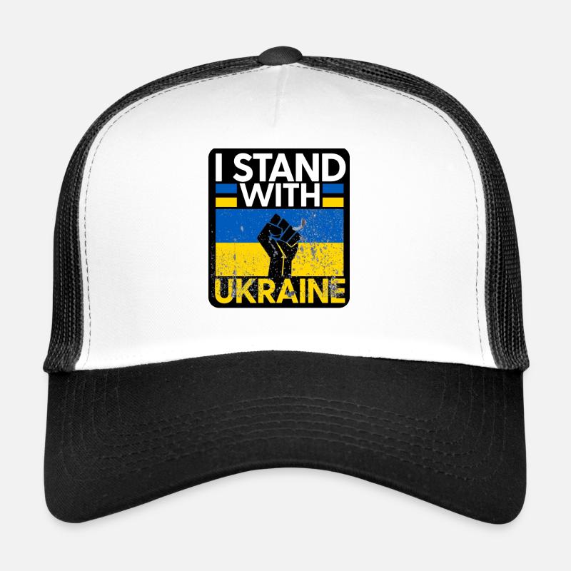 Ukraine - Casquette trucker  - blanc/noir