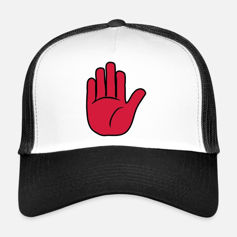 Panneau d’arrêt de la main Casquette trucker 