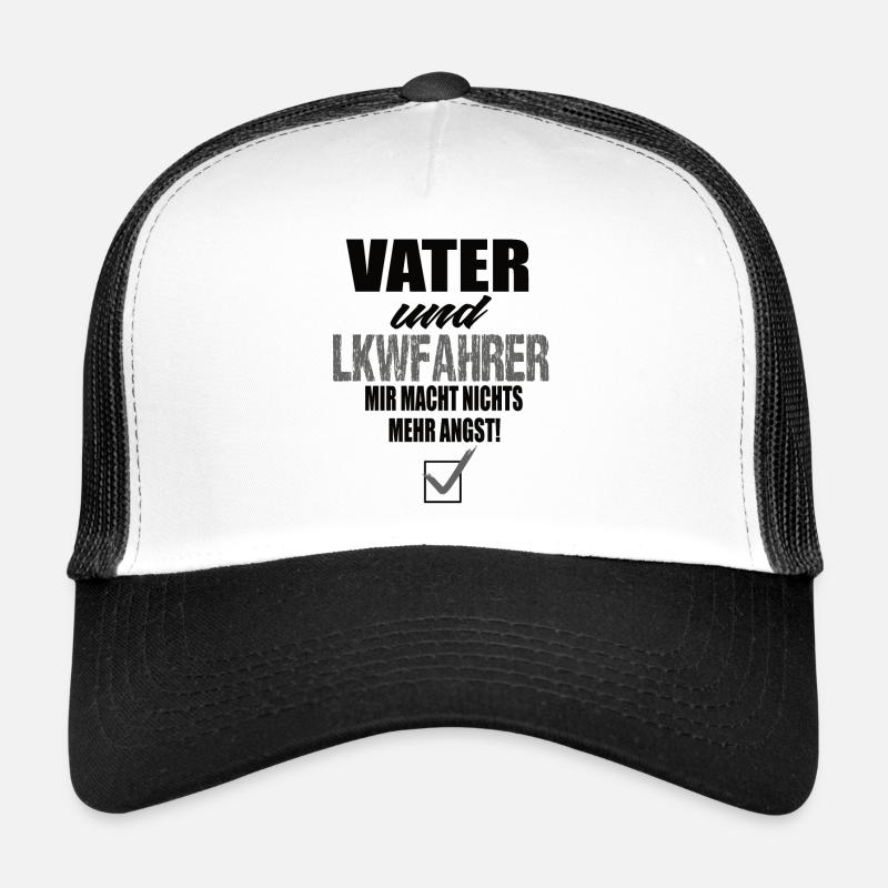 Vater und Lkwfahrer - Trucker Cap - Weiß/Schwarz